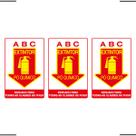 Combo 3 Placas De Sinalização Extintor ABC Pó Químico 20x30 Ekomunike - X-715 F9e