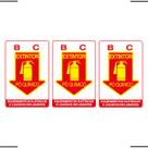 Combo 3 Placas De Sinalização Extintor BC Pó Químico 20x30 Ekomunike - X-714 F9e