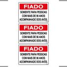 Combo 3 Placas De Sinalização Fiado Somente Para Pessoas C/ Mais de 90 Anos Acompanhado Dos Avós 30x20 Ekomunike - P-31 F9e Combo 3 Placas De Sinalização Fiado Somente Para Pessoas C/ Mais de 90 Anos Acompanhado Dos Avós 30x20 Ekomunike - P-31 F9e