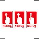 Combo 3 Placas De Sinalização Interfone 10x15 Ekomunike - S-235/4 F9e