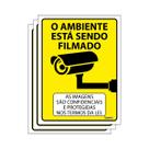 Combo 3 Placas De Sinalização O Ambiente Está Sendo Filmado 15x20 Ecom IA - P-25/1 F9e Combo 3 Placas De Sinalização O Ambiente Está Sendo Filmado 15x20 Ecom IA - P-25/1 F9e
