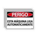 Combo 3 Placas De Sinalização Perigo Esta Máquina Liga Automaticamente 30x20 Ecom IA - SP47 F9e Combo 3 Placas De Sinalização Perigo Esta Máquina Liga Automaticamente 30x20 Ecom IA - SP47 F9e