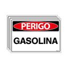 Combo 3 Placas De Sinalização Perigo Gasolina 30x20 Ecom IA - SP19 F9e