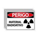 Combo 3 Placas De Sinalização Perigo Material Radioativo 30x20 Ecom IA - SP68 F9e