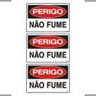 Combo 3 Placas De Sinalização Perigo Não Fume 30x20 Ekomunike - S-218 F9e