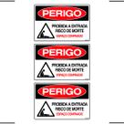 Combo 3 Placas De Sinalização Perigo Proibida A Entrada Risco De Morte Espaço Confinado 30x20 Ekomunike - S-235/2 F9e