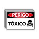 Combo 3 Placas De Sinalização Perigo Tóxico 30x20 Ecom IA - SP69 F9e