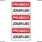 Combo 3 Placas De Sinalização Proibido Jogar Lixo 30x20 Ekomunike - P-10 F9e