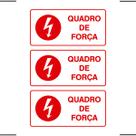 Combo 3 Placas De Sinalização Quadro De Força 20x10 Ekomunike - X-742 F9e