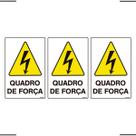 Combo 3 Placas De Sinalização Quadro De Força 20x30 Ekomunike - S-217/1 F9e