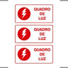 Combo 3 Placas De Sinalização Quadro De Luz 20x10 Ekomunike - X-741 F9e Combo 3 Placas De Sinalização Quadro De Luz 20x10 Ekomunike - X-741 F9e