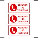 Combo 3 Placas De Sinalização Quadro De Telefone 20x10 Ekomunike - X-743 F9e