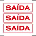 Combo 3 Placas De Sinalização Saída 30x10 Ekomunike - S-225/1 F9e