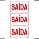 Combo 3 Placas De Sinalização Saída 30x20 Ekomunike - S-213 F9e