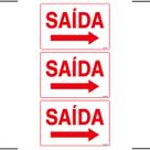 Combo 3 Placas De Sinalização Saída Com Seta Para Direita 30x20 Ekomunike - S-211 F9e Combo 3 Placas De Sinalização Saída Com Seta Para Direita 30x20 Ekomunike - S-211 F9e