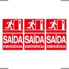 Combo 3 Placas De Sinalização Saída De Emergência 20x30 Ekomunike - X-720 F9e Combo 3 Placas De Sinalização Saída De Emergência 20x30 Ekomunike - X-720 F9e