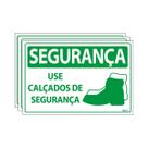 Combo 3 Placas De Sinalização Segurança Use Calçados De Segurança 30x20 Ecom IA - SS18 F9e