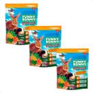 Combo 3 Ração Funny Bunny Delícias da Horta Coelhos, Hamster e Roedores - 500 g