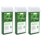 Combo 3 refil cera roll on hortelã 100g depilação depilflax