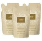 Combo 3 Refil Creme Acetinado Hidratante Desodorante Corporal Lily 250g