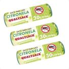 Combo 3 Saco De Lixo Pia e Banheiro com Aroma Citronela 30un - 30L