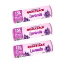 Combo 3 Saco De Lixo Pia e Banheiro com Aroma Lavanda 30 Un - 15L