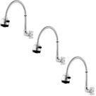 Combo 3 Torneira Gourmet Flexivel de Pia C/2 Jatos Cozinha