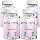 Combo 4 Ácido Fólico Gestante Vitamina B9 60 Cápsulas Cada Natunéctar