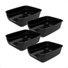 Combo 4 Bandeja Jumbox Pet Injet - Preta