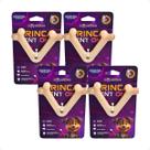 Combo 4 Brinquedo Osso Bamboo Brinca Dent One Sabor Bacon - V - Pequeno