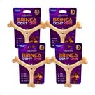 Combo 4 Brinquedo Osso Bamboo Brinca Dent One Sabor Bacon - Y - Grande