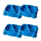 Combo 4 Comedouro Duplo Garrafa Adulto 1200mL Mypetone - Azul