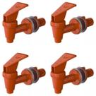 Combo 4 Torneiras Para Filtro de Barro Stéfani Longa Marrom Clic