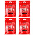 Combo 4x Nutri Whey Isolado Concentrado 907 Chocolate Refil - Integralmedica