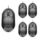 Combo 5x Mouse Multilaser Classic Óptico Full Black - MO300