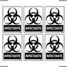 Combo 6 Adesivos De Sinalização Lixo Infectante 15x20 Ekomunike - S-244 F9e