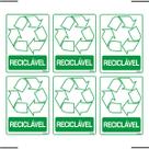 Combo 6 Adesivos De Sinalização Lixo Reciclável 15x20 Ekomunike - S-246 F9e
