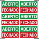 Combo 6 Placas De Sinalização Aberto / Fechado 30x10 Ekomunike - P-30 F9e