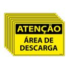 Combo 6 Placas De Sinalização Atenção Área De Descarga 30x20 Ecom IA - SA42 F9e