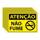 Combo 6 Placas De Sinalização Atenção Não Fume 30x20 Ecom IA - SA22 F9e