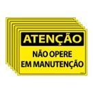 Combo 6 Placas De Sinalização Atenção Não Opere Em Manutenção 30x20 Ecom IA - SA5 F9e Combo 6 Placas De Sinalização Atenção Não Opere Em Manutenção 30x20 Ecom IA - SA5 F9e