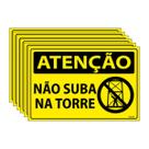 Combo 6 Placas De Sinalização Atenção Não Suba Na Torre 30x20 Ecom IA - SA78 F9e Combo 6 Placas De Sinalização Atenção Não Suba Na Torre 30x20 Ecom IA - SA78 F9e