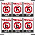 Combo 6 Placas De Sinalização Atenção Proibido Estacionar Sujeito A Guincho 20x30 Ekomunike - P-4/2 F9e