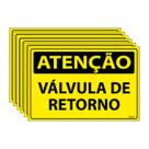 Combo 6 Placas De Sinalização Atenção Válvula De Retorno 30x20 Ecom IA - SA56 F9e Combo 6 Placas De Sinalização Atenção Válvula De Retorno 30x20 Ecom IA - SA56 F9e
