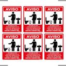 Combo 6 Placas De Sinalização Aviso Mantenha O Banheiro Limpo Feminino 15x20 Ekomunike - S-231 F9e