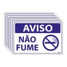 Combo 6 Placas De Sinalização Aviso Não Fume 30x20 Ecom IA - SV19 F9e
