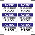 Combo 6 Placas De Sinalização Aviso Não Vendemos Fiado 25x15 Ekomunike - P-12/2 F9e Combo 6 Placas De Sinalização Aviso Não Vendemos Fiado 25x15 Ekomunike - P-12/2 F9e