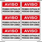 Combo 6 Placas De Sinalização Aviso Proibido Entrada De Pessoas Sem Camisa 30x20 Ekomunike - P-37 F9e