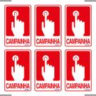 Combo 6 Placas De Sinalização Campainha 10x15 Ekomunike - S-235 F9e