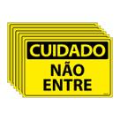 Combo 6 Placas De Sinalização Cuidado Não Entre 30x20 Ecom IA - SC12 F9e